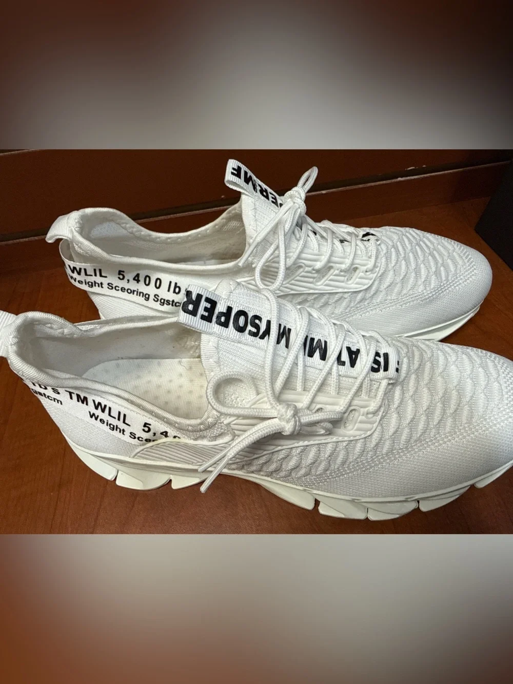 White Knit Men's Sneakers - Unbranded Comfort Runner